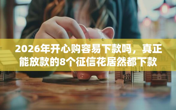 2026年开心购容易下款吗，真正能放款的8个征信花居然都下款了的app推荐