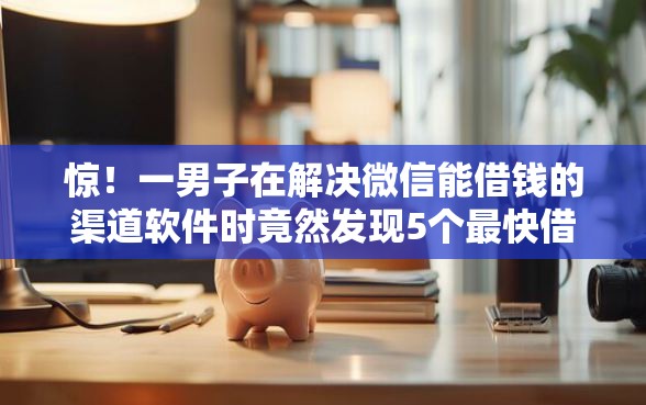 惊！一男子在解决微信能借钱的渠道软件时竟然发现5个最快借钱平台，事后分享了出来