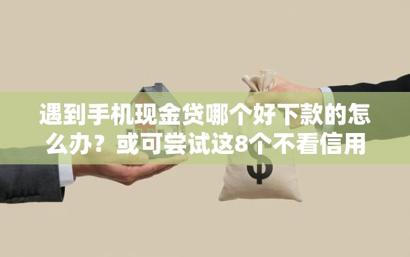 遇到手机现金贷哪个好下款的怎么办？或可尝试这8个不看信用一定能下款的贷款平台