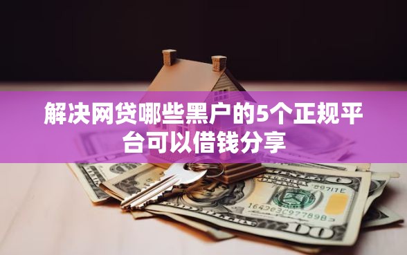 解决网贷哪些黑户的5个正规平台可以借钱分享