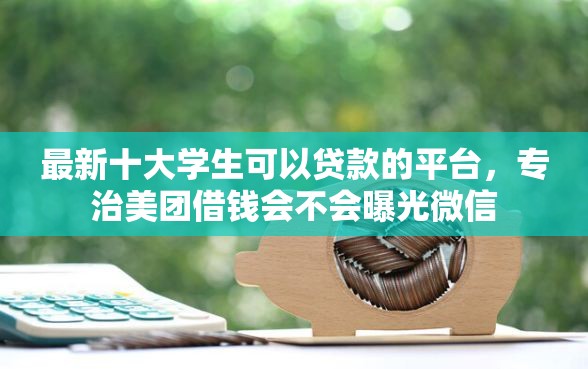 最新十大学生可以贷款的平台，专治美团借钱会不会曝光微信