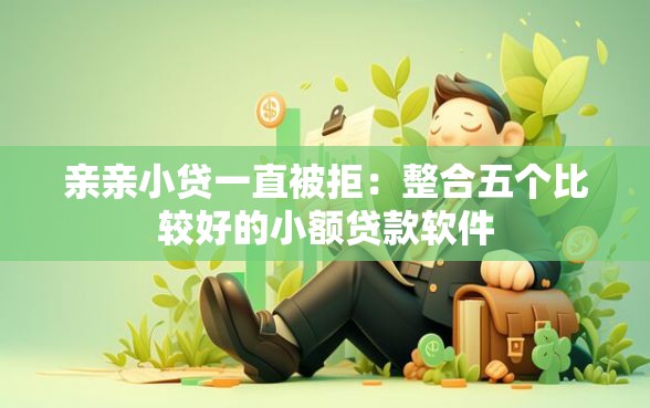 亲亲小贷一直被拒：整合五个比较好的小额贷款软件