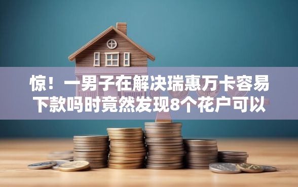 惊！一男子在解决瑞惠万卡容易下款吗时竟然发现8个花户可以借钱的软件，事后分享了出来