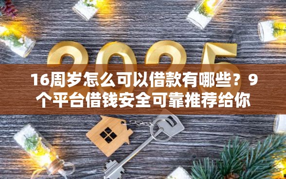 16周岁怎么可以借款有哪些？9个平台借钱安全可靠推荐给你