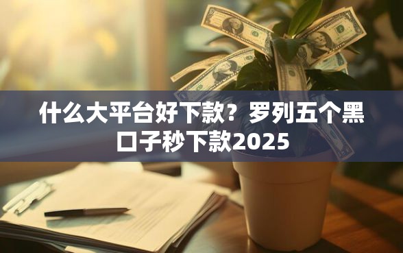 什么大平台好下款?罗列五个黑口子秒下款2025 什么大平台好下款?罗列五个黑口子秒下款2025