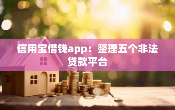 信用宝借钱app：整理五个非法贷款平台