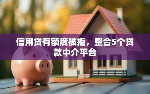 信用贷有额度被拒，整合5个贷款中介平台