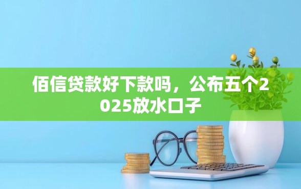 佰信贷款好下款吗，公布五个2025放水口子