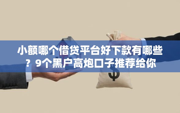 小额哪个借贷平台好下款有哪些？9个黑户高炮口子推荐给你