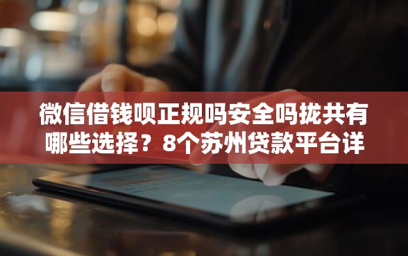 微信借钱呗正规吗安全吗拢共有哪些选择？8个苏州贷款平台详解