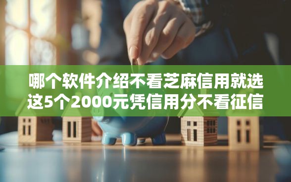 哪个软件介绍不看芝麻信用就选这5个2000元凭信用分不看征信的贷款平台