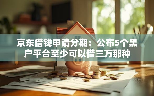 京东借钱申请分期：公布5个黑户平台至少可以借三万那种
