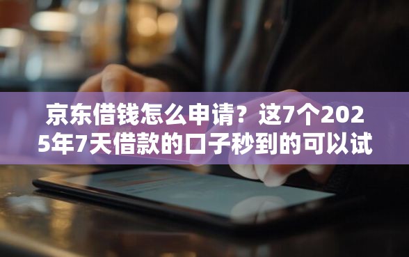 京东借钱怎么申请？这7个2025年7天借款的口子秒到的可以试试