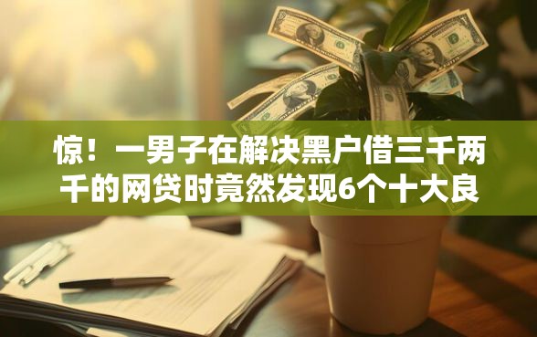 惊！一男子在解决黑户借三千两千的网贷时竟然发现6个十大良心贷款平台推荐，事后分享了出来