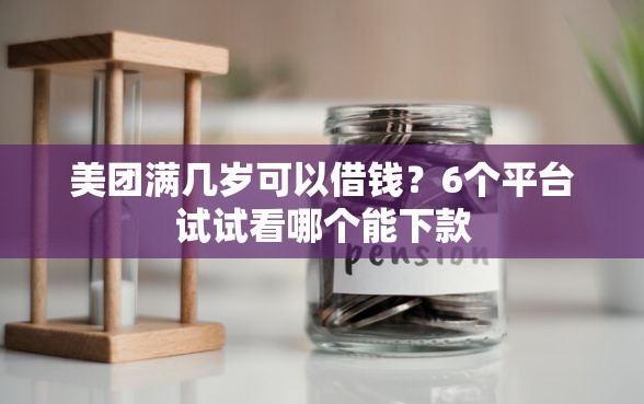 美团满几岁可以借钱？6个平台试试看哪个能下款