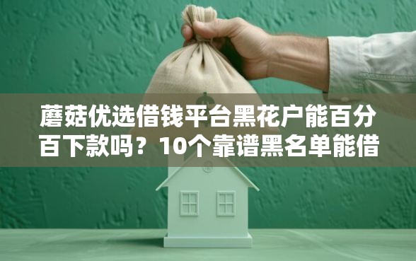 蘑菇优选借钱平台黑花户能百分百下款吗？10个靠谱黑名单能借到的网贷平台推荐