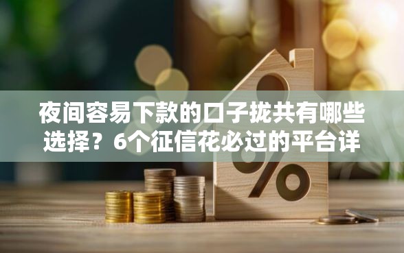 夜间容易下款的口子拢共有哪些选择？6个征信花必过的平台详解