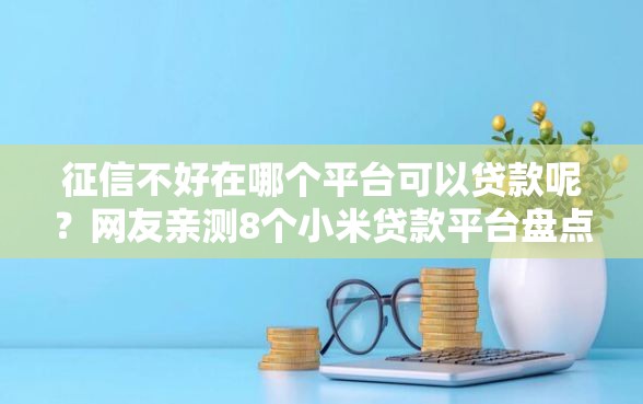 征信不好在哪个平台可以贷款呢？网友亲测8个小米贷款平台盘点