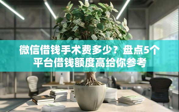 微信借钱手术费多少？盘点5个平台借钱额度高给你参考