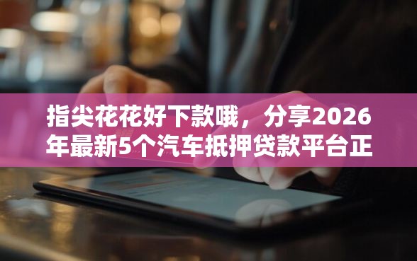 指尖花花好下款哦，分享2026年最新5个汽车抵押贷款平台正规