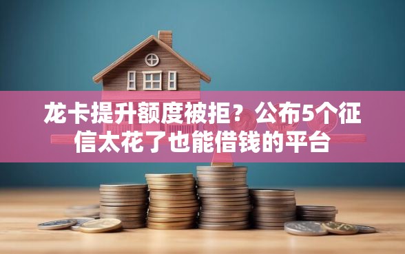 龙卡提升额度被拒？公布5个征信太花了也能借钱的平台
