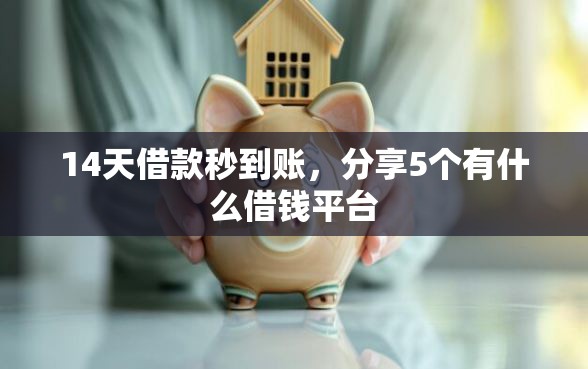 14天借款秒到账，分享5个有什么借钱平台
