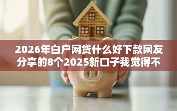 2026年白户网贷什么好下款网友分享的8个2025新口子我觉得不错！