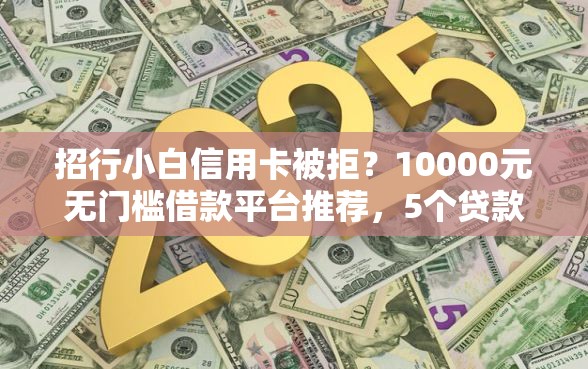 招行小白信用卡被拒？10000元无门槛借款平台推荐，5个贷款平台好下款盘点