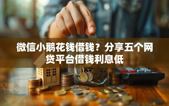 微信小鹅花钱借钱？分享五个网贷平台借钱利息低