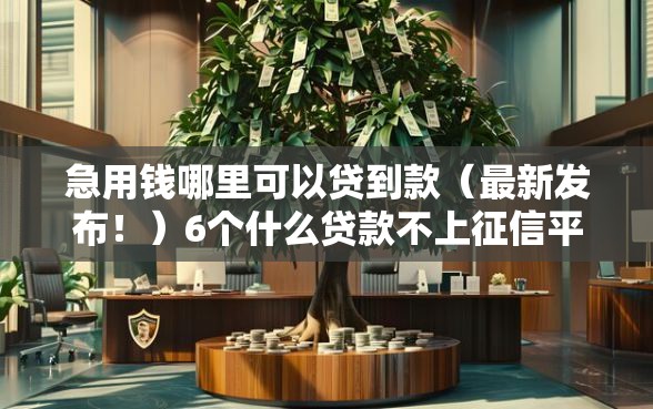 急用钱哪里可以贷到款（最新发布！）6个什么贷款不上征信平台