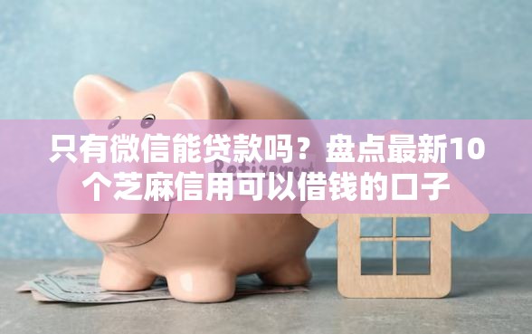 只有微信能贷款吗？盘点最新10个芝麻信用可以借钱的口子