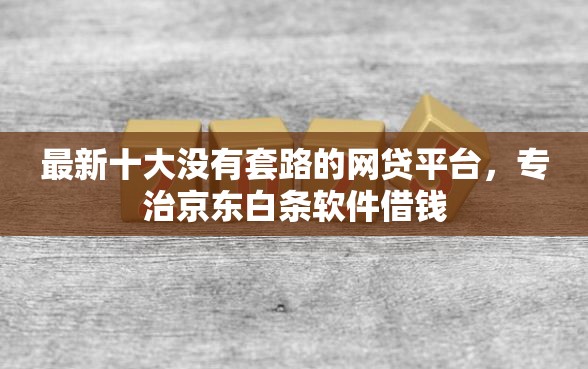 最新十大没有套路的网贷平台，专治京东白条软件借钱