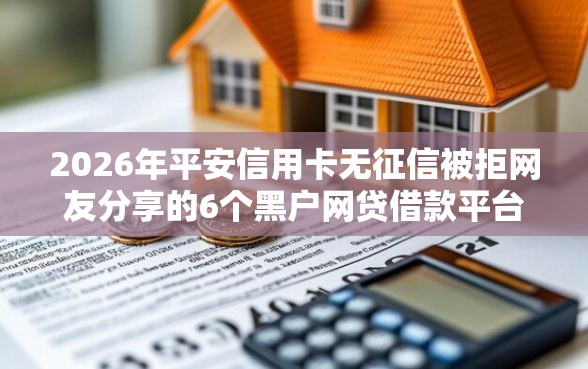 2026年平安信用卡无征信被拒网友分享的6个黑户网贷借款平台我觉得不错！