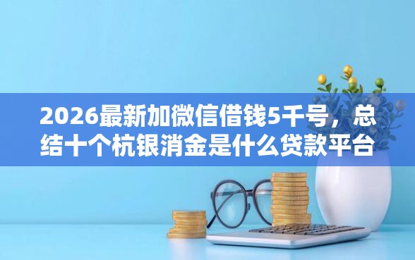 2026最新加微信借钱5千号，总结十个杭银消金是什么贷款平台！