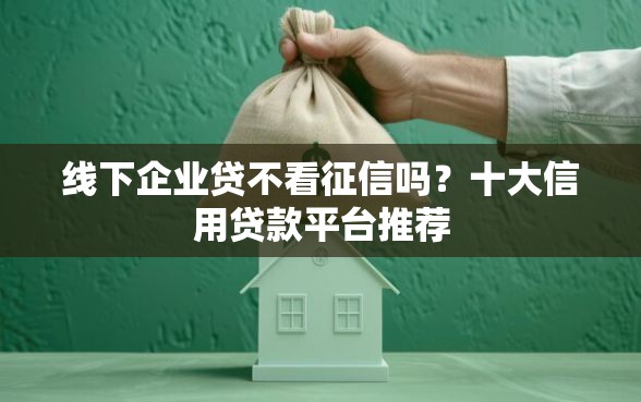 线下企业贷不看征信吗？十大信用贷款平台推荐