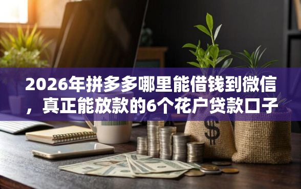 2026年拼多多哪里能借钱到微信，真正能放款的6个花户贷款口子秒下的推荐