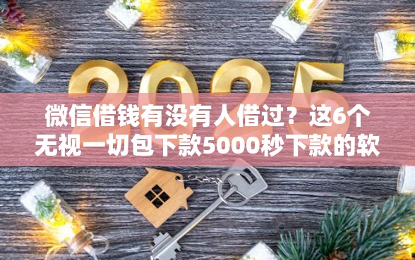 微信借钱有没有人借过？这6个无视一切包下款5000秒下款的软件值得一试