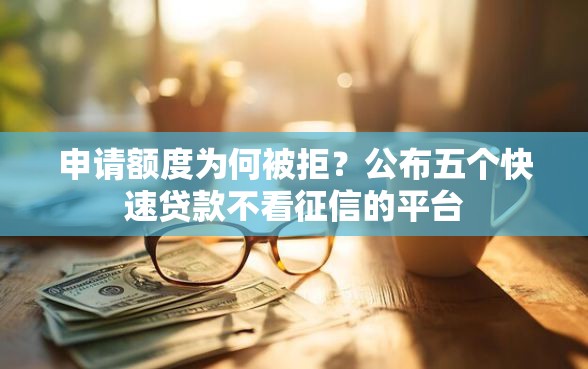 申请额度为何被拒？公布五个快速贷款不看征信的平台