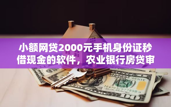 小额网贷2000元手机身份证秒借现金的软件,农业银行房贷审查不通过的5个平台介绍 小额网贷2000元手机身份证秒借现金的软件,农业银行房贷审查不通过的5个平台介绍