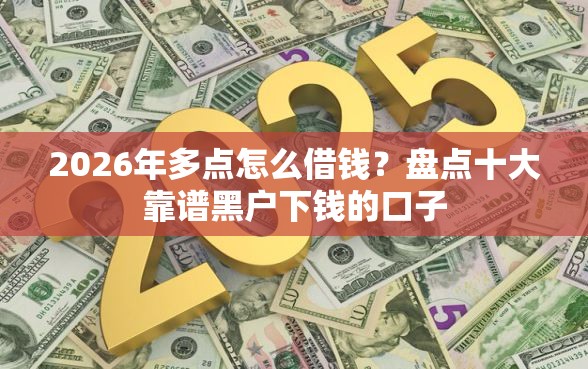 2026年多点怎么借钱？盘点十大靠谱黑户下钱的口子