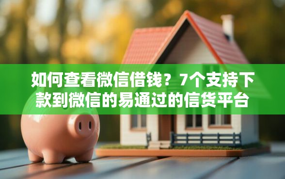 如何查看微信借钱？7个支持下款到微信的易通过的信货平台