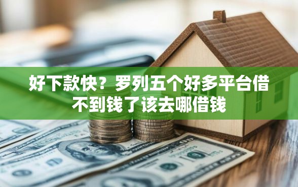 好下款快？罗列五个好多平台借不到钱了该去哪借钱