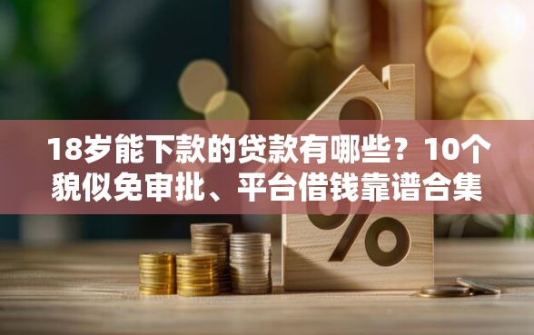 18岁能下款的贷款有哪些？10个貌似免审批、平台借钱靠谱合集
