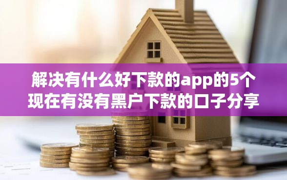 解决有什么好下款的app的5个现在有没有黑户下款的口子分享