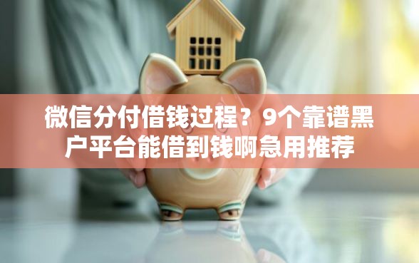 微信分付借钱过程？9个靠谱黑户平台能借到钱啊急用推荐