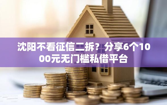 沈阳不看征信二拆？分享6个1000元无门槛私借平台