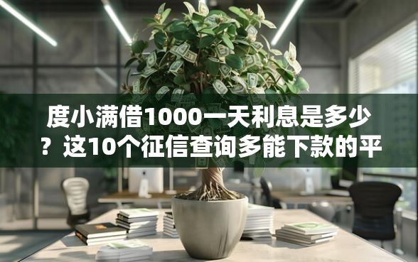 度小满借1000一天利息是多少？这10个征信查询多能下款的平台值得一试
