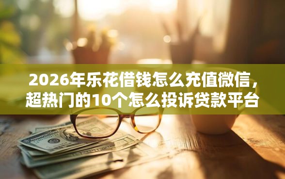 2026年乐花借钱怎么充值微信，超热门的10个怎么投诉贷款平台推荐