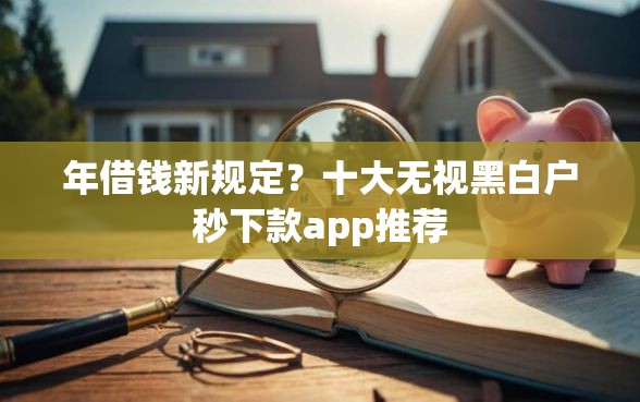 年借钱新规定？十大无视黑白户秒下款app推荐