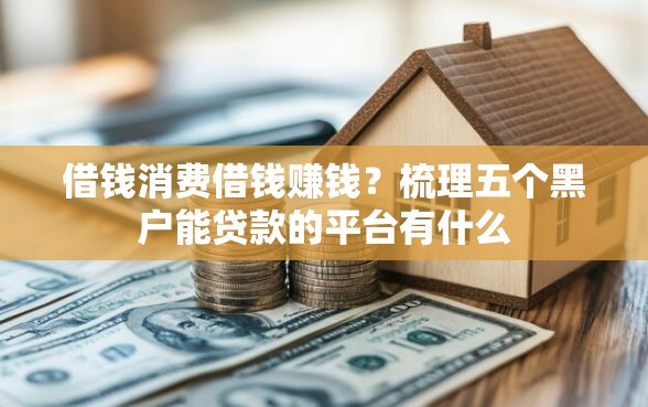 借钱消费借钱赚钱？梳理五个黑户能贷款的平台有什么